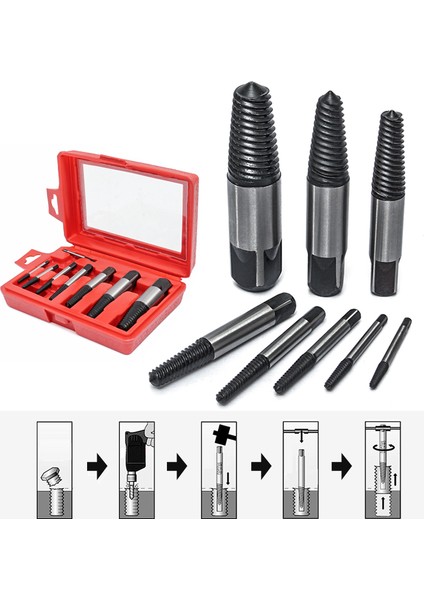 Araçlar 8 Adet Temizleme Vidası Alet Seti Kırık Hasarlı Vida Cıvata Saplama Çıkarıcı Temizleme Aleti Kiti (Yurt Dışından) indirimleri