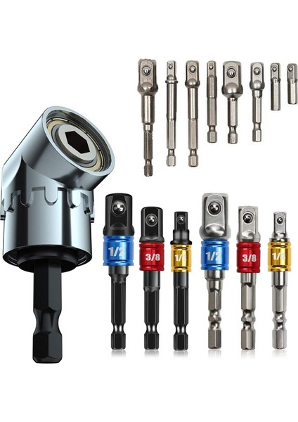 Fs-15 Adet/takım Sürücü Soket Adaptörü Uzatma Seti Sağ Açı Matkap Açısı Tornavida Hex Shank Kare Somun Sürücü Matkap Ucu (Yurt Dışından) fiyatları