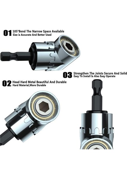 Fs-15 Adet/takım Sürücü Soket Adaptörü Uzatma Seti Sağ Açı Matkap Açısı Tornavida Hex Shank Kare Somun Sürücü Matkap Ucu (Yurt Dışından) fırsatları