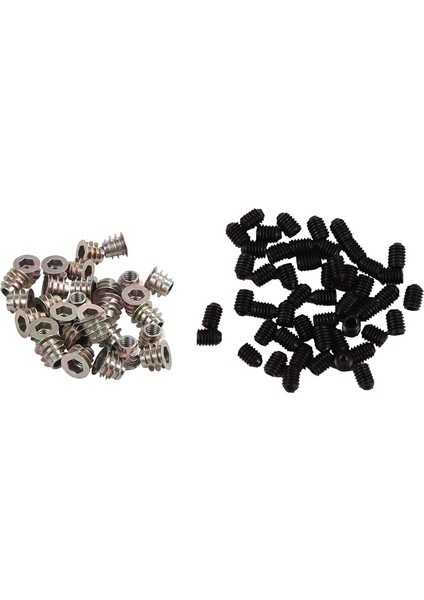 30 Adet M6X10MM Altıgen Soket Vidalı Diş Ekleme Somunu ile 666 Adet Vida Fincan Noktası Grub Vida Altıgen Lokma Seti (Yurt Dışından)