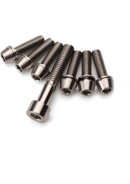 Araçlar 7 Adet Ti Titanyum Cıvata Vida Kiti M5X18MM M6X35MM Kulaklık Kapağı Kök Için Konik Set (Yurt Dışından) modelleri