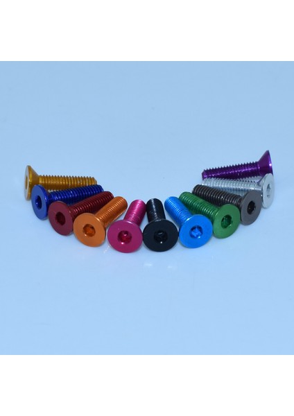 Suleve Mi? Araçları Dıy M3AH8 10 Adet M3X14MM Düz Havşa Başlı Altıgen Soket Vida 7075 Alüminyum Alaşımlı Metrik Cıvata Vidaları (Yurt Dışından)