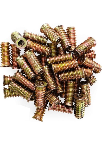 100 Adet 1/4 Inç -20X15MM Somun Konu Ahşap Çekirdek Cıvata Bağlantı Elemanı Bağlantı Xagon Soket Sürücü Suile Ahşap Niture (Yurt Dışından)