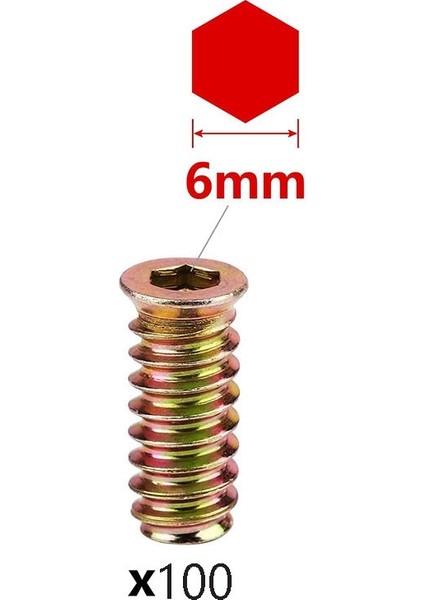 100 Adet 1/4 Inç -20X15MM Somun Konu Ahşap Çekirdek Cıvata Bağlantı Elemanı Bağlantı Xagon Soket Sürücü Suile Ahşap Niture (Yurt Dışından) fırsatları