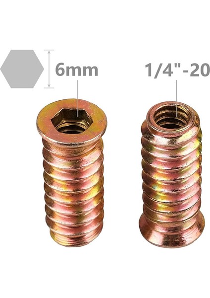 100 Adet 1/4 Inç -20X15MM Somun Konu Ahşap Çekirdek Cıvata Bağlantı Elemanı Bağlantı Xagon Soket Sürücü Suile Ahşap Niture (Yurt Dışından) indirimleri