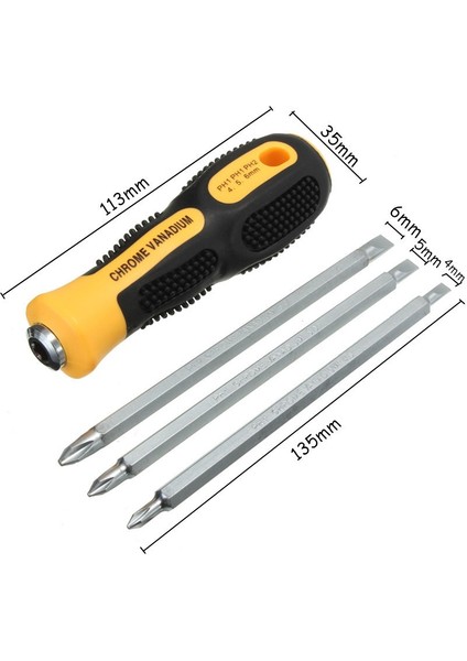 3 Araç Dıy In 1 Kayma Direnci Çift Amaçlı Tornavida Düz ve Çapraz Tornavida (Yurt Dışından) fırsatları