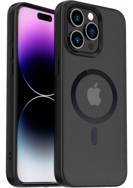 BufaloGlass iPhone 14 Pro Max MagSafe Uyumlu Premium Magnific Dark Black Case/ MagSafe Premium Siyah Kılıf fiyatları