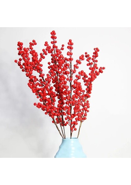 Yapay Dal Kokina 85 cm Kırmızı Büyük Boy Yılbaşı Çiçeği fiyatları