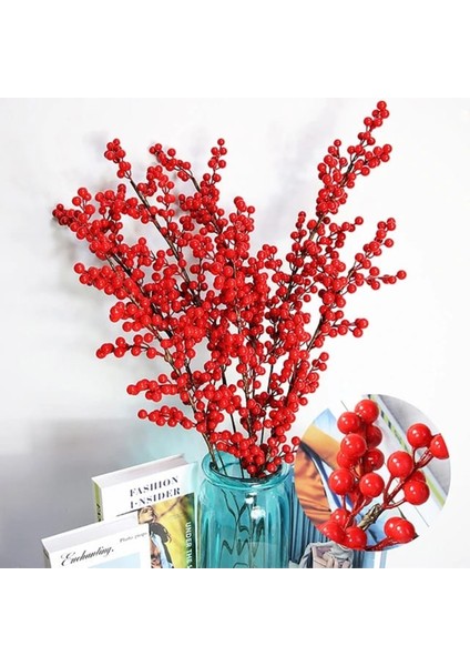 Yapay Dal Kokina 85 cm Kırmızı Büyük Boy Yılbaşı Çiçeği modelleri