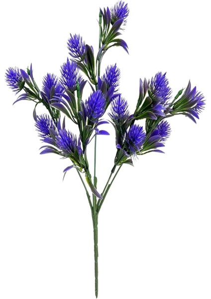 Yapay Çiçek Dikenli Cam Demeti Mor