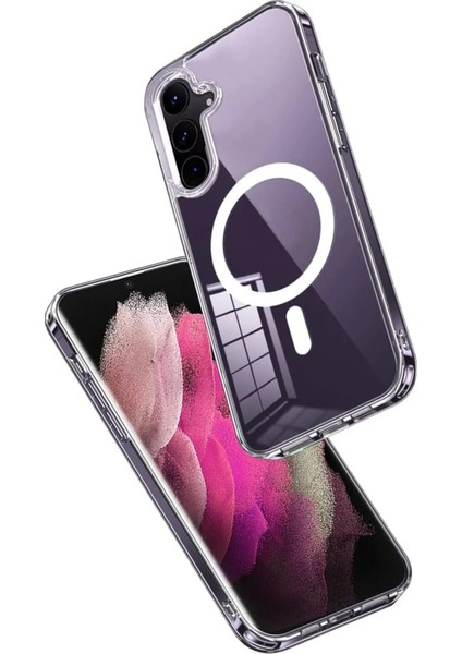 Galaxy S23 Fe ile Uyumlu Kılıf Z-Tacsafe Wireless Halka Şeklindeki Dizayn Attractive Kapak Şeffaf fiyatları