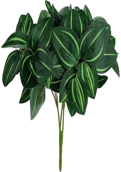 Yapay Çiçek Sarı Çizgili Yaprak Demeti