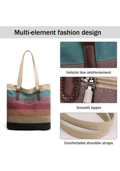 Retro Kontrast Renkli Patchwork Kumaş Çanta (Yurt Dışından)