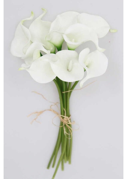 Yapay Çiçek Islak Gala Çiçeği 8 Dal Beyaz