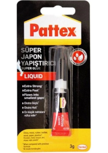 Pattex 3 Gr. Süper Japon Yapıştırıcı 2'li 177767