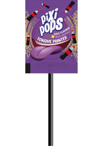 PixiPops Dil Boyayan Yassı Lolipop
