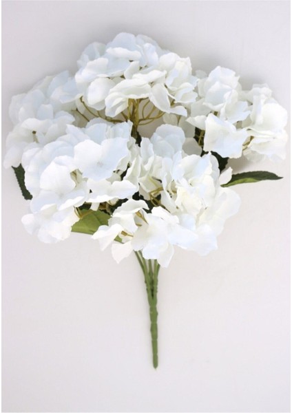 1 Adet 7 Kafalı 38 cm Çapında Beyaz Ortanca