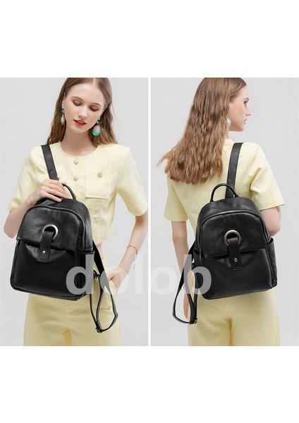 Perde Çanta Kadın 2023 Yeni Kadın Çanta Moda Vintage Deri Kadın Çift Omuz Sırt Çantası Okul Çantası (Yurt Dışından) indirimleri