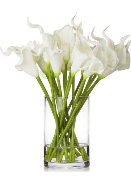 Yapay Çiçek Islak Gala Çiçeği 8 Dal Beyaz