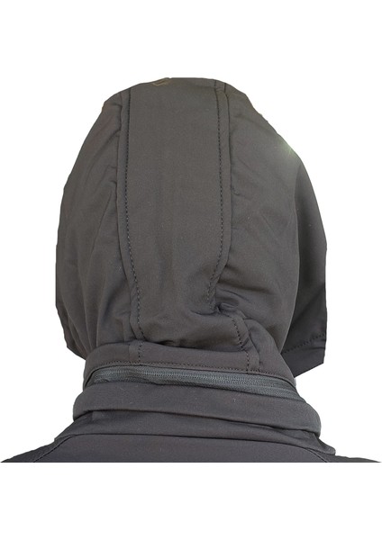 Softshell Kapüşonlu Siyah Mont M