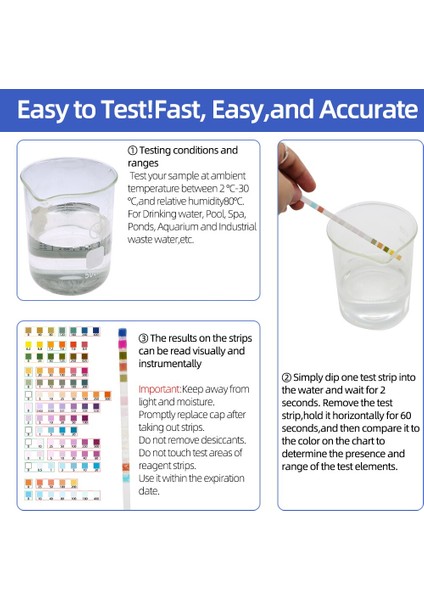 50 Adet/şişe 14 In 1 Ph Test Şeritleri Yüzme Havuzu Spa Reaktif Şeritleri Su Ph Klor Alkalinite Ph Kağıt Test Cihazı 40% Kapalı (Yurt Dışından) modelleri