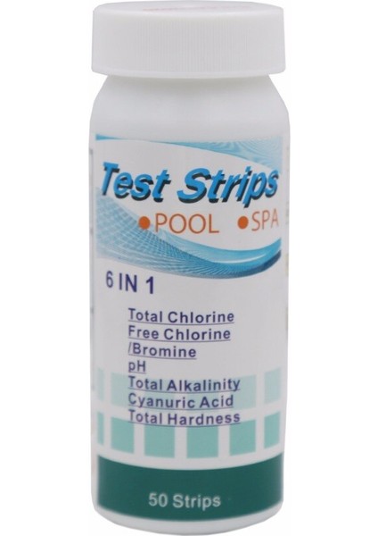 6'sı 1 Arada Yüzme Havuzu Spa Test Kiti Şeritleri Toplam Klor, Serbest Brom, Ph, Toplam Alkalinite, Siyanürik Asit, Toplam Sertlik %20 (Yurt Dışından) fiyatları