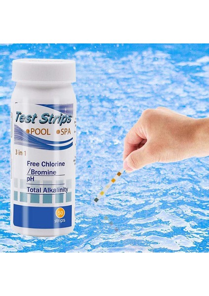50 Adet 3-In-1 Yüzme Havuzu Test Kağıdı Artık Klor Ph Vph Test Şeritleri Su Klor Asitliği Alkalinite Turnusol Test Cihazı Kağıdı (Yurt Dışından) indirimleri