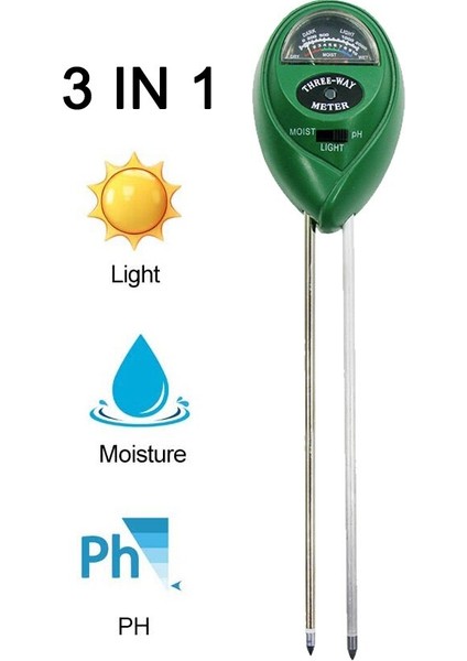 In1 Dijital Toprak Ph Test Cihazı Nem Monitörü Toprak Ph Ölçer Sıcaklık Güneş Işığı Yoğunluğu Ölçüm Analizi Asitlik Alkali (Yurt Dışından) fiyatları