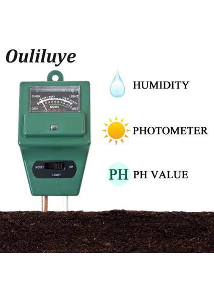 Dijital Ph Test Cihazı Toprak Su Nem Işık Ölçer Toprak Analizörü Sensörü Ec Metre Kontrolörü Bahçe Topraksız (Yurt Dışından) fiyatları