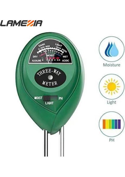 Lamezıa 3 In1 Toprak Ph Test Cihazı Bahçe Çiçekleri Nem Işık Ölçer Test Araçları Higrometre (Yurt Dışından) fiyatları