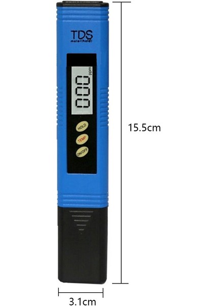 Taşınabilir LCD Dijital Tds Su Kalitesi Test Cihazı Su Test Kalemi Filtre Ölçer Ölçme Araçları Aksesuarı Akvaryum Havuzu 1 Adet (Yurt Dışından)
