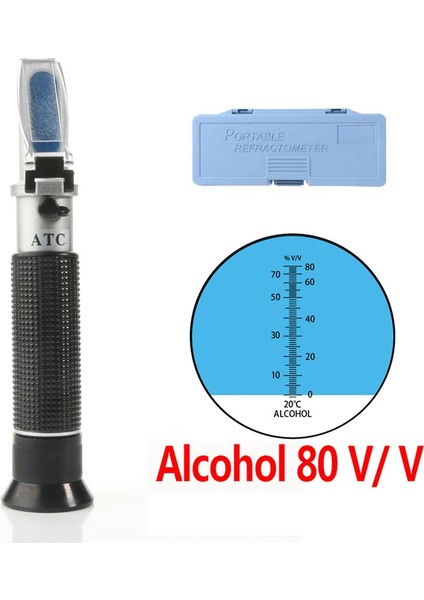 0-80 Ölçüm Aralığı ile Taşınabilir El Atc Refraktometre Likör Hacim Yüzdesi Test Cihazı (Yurt Dışından) fiyatları