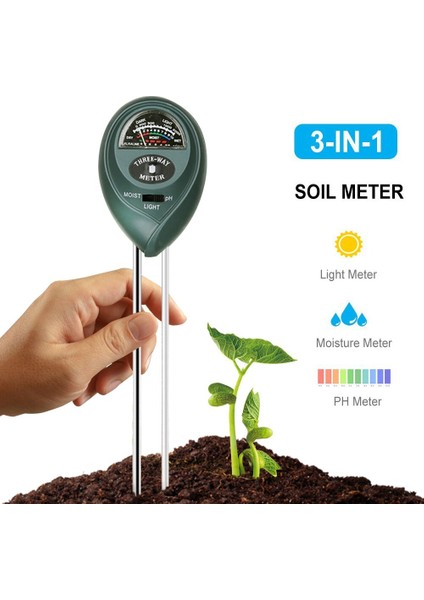 3 In 1 Toprak Su Nem Işığı Ph Ölçer Test Cihazı Dijital Analiz Cihazı Testi Bahçe Çiçek Topraksız Bahçe Aracı (Yurt Dışından) fiyatları