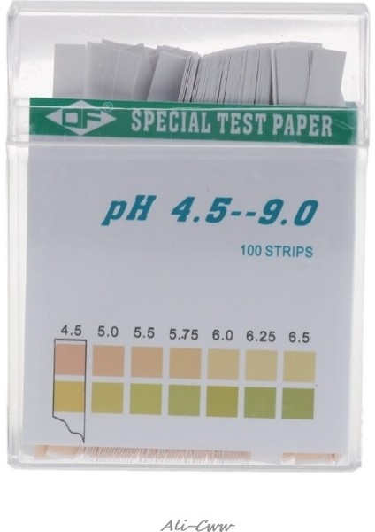 100 Şerit 4.5-9 Ph Alkali Asit Göstergesi Kağıt Su Tükürük Turnusol Test Kiti (Yurt Dışından)