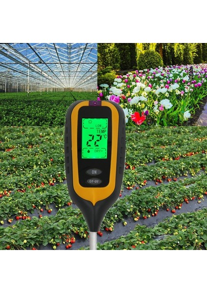 3/4 In 1 Dijital Toprak Nem Ölçer Ph Ölçer Sıcaklık Güneş Işığı Test Cihazı Bahçe Çiftliği Çim Için LCD Ekran ile 40% Kapalı (Yurt Dışından) indirimleri