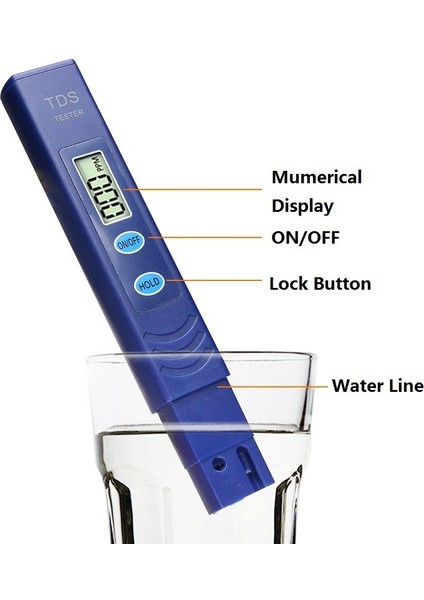 Taşınabilir Dijital Tds Metre Test Cihazı Dijital LCD Su Kalitesi Test Kalemi Içme Suyu Akvaryum Havuz Suyu 0-9999 Ppm Test Aracı (Yurt Dışından) fırsatları