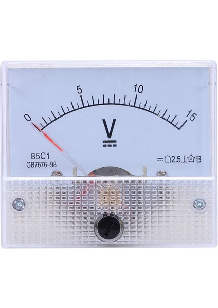 85C1 Dc 0-10A Dikdörtgen Analog Panel Ampermetre Ölçer 85C1 Ince Ayar Kadranı Analog Volt Panel Metre Ölçer Dc 0-15V (Yurt Dışından)