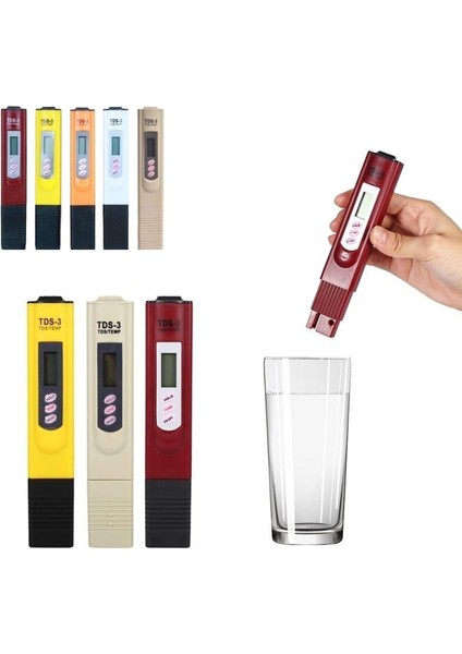 9990PPM Dijital LCD Ph Ölçer Su Kalitesi Test Kalemi 6 Renk Taşınabilir Ph Metre Su Kalitesi Test Cihazı Ölçer Ölçme (Yurt Dışından)