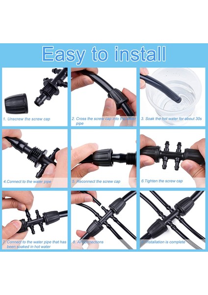 Dikenli Konnektörler Damla Sulama-10 * Dikenli Tee Konnektörler Damla Sulama-Siyah (Yurt Dışından) modelleri