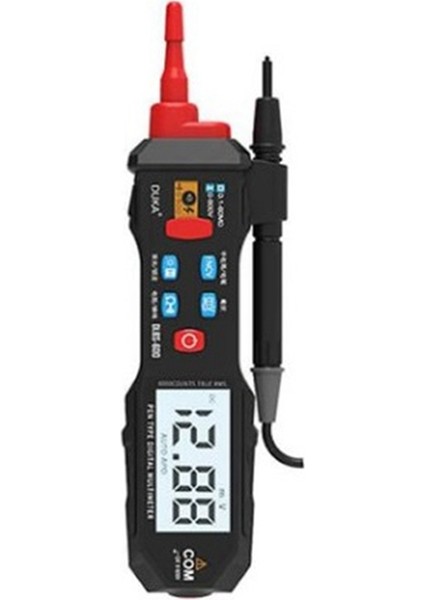Duka DLBS-600 LCD Dijital Multimetre Kalem Yüksek Hassasiyetli El Feneri Temassız Algılama Ses Işığı Alarmı (Yurt Dışından)