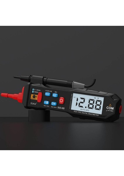 Duka DLBS-600 LCD Dijital Multimetre Kalem Yüksek Hassasiyetli El Feneri Temassız Algılama Ses Işığı Alarmı (Yurt Dışından)