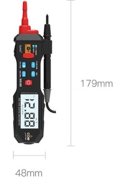 Duka DLBS-600 LCD Dijital Multimetre Kalem Yüksek Hassasiyetli El Feneri Temassız Algılama Ses Işığı Alarmı (Yurt Dışından)