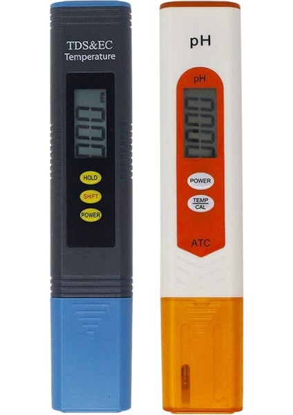 Su Sayacı Ph Ölçer, Tds-Ec-Temp'li Ppm Test Cihazı (3'ü 1 Arada) ve +/- %2 Doğruluk, Ph Test Cihazı 0-14,00PH ve 0,01 Doğruluk (Yurt Dışından) fiyatları
