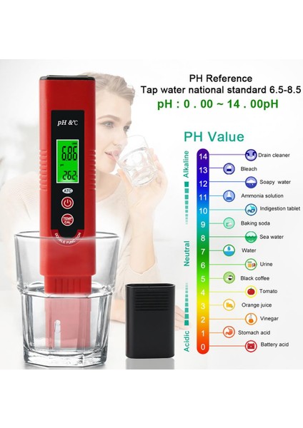 Içme Suyu Için Okumaya Uygun Kırmızı Profesyonel Dijital Ph Test Cihazı (Yurt Dışından) fırsatları