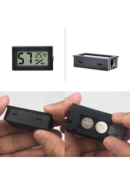 Paket Mini Dijital Termometre Higrometre, Kapalı Dijital Elektronik Sıcaklık Nem Ölçer Ölçer LCD Ekran (Yurt Dışından) fırsatları