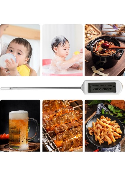 S Hızlı Okuma Su Geçirmez Dijital Elektronik Izgara Et Termometresi Yemek Pişirme Mutfak Izgara Barbekü Pişirme Yağı (Yurt Dışından)