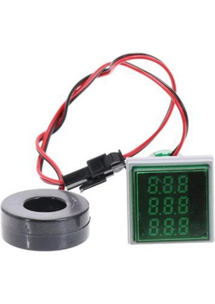 Mini Dijital Voltmetre Ampermetre 22MM Kare Ac 50-500V 0-100A 0-99Hz Gerilim Test Cihazı Metre LED Pilot Lamba Işığı (Yurt Dışından) fiyatları