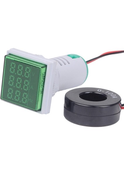 Mini Dijital Voltmetre Ampermetre 22MM Kare Ac 50-500V 0-100A 0-99Hz Gerilim Test Cihazı Metre LED Pilot Lamba Işığı (Yurt Dışından) indirimleri