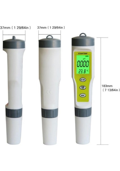 In 1 EZ9902 Ec Metre Su Kalitesi Test Cihazı Ph Ec Temp Metre Probu Saflık Ölçüm Aracı Asitlik Test Cihazları, Arkadan Aydınlatmalı (Yurt Dışından) indirimleri