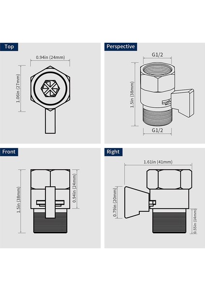 Jdxhlau Su Akış Kontrolü Kapatma Vanası, Pirinç Ayarlanabilir Su Basınç Regülatörü El Duş Başlığı ve Bide Püskürtücü (Yurt Dışından) indirimleri